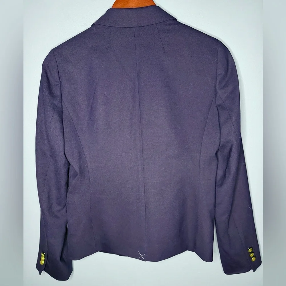 NWOT J. Crew Dalton Blazer Women’s Navy Italian Wool Gold Buttons | Size 4 - Picture 9 of 10